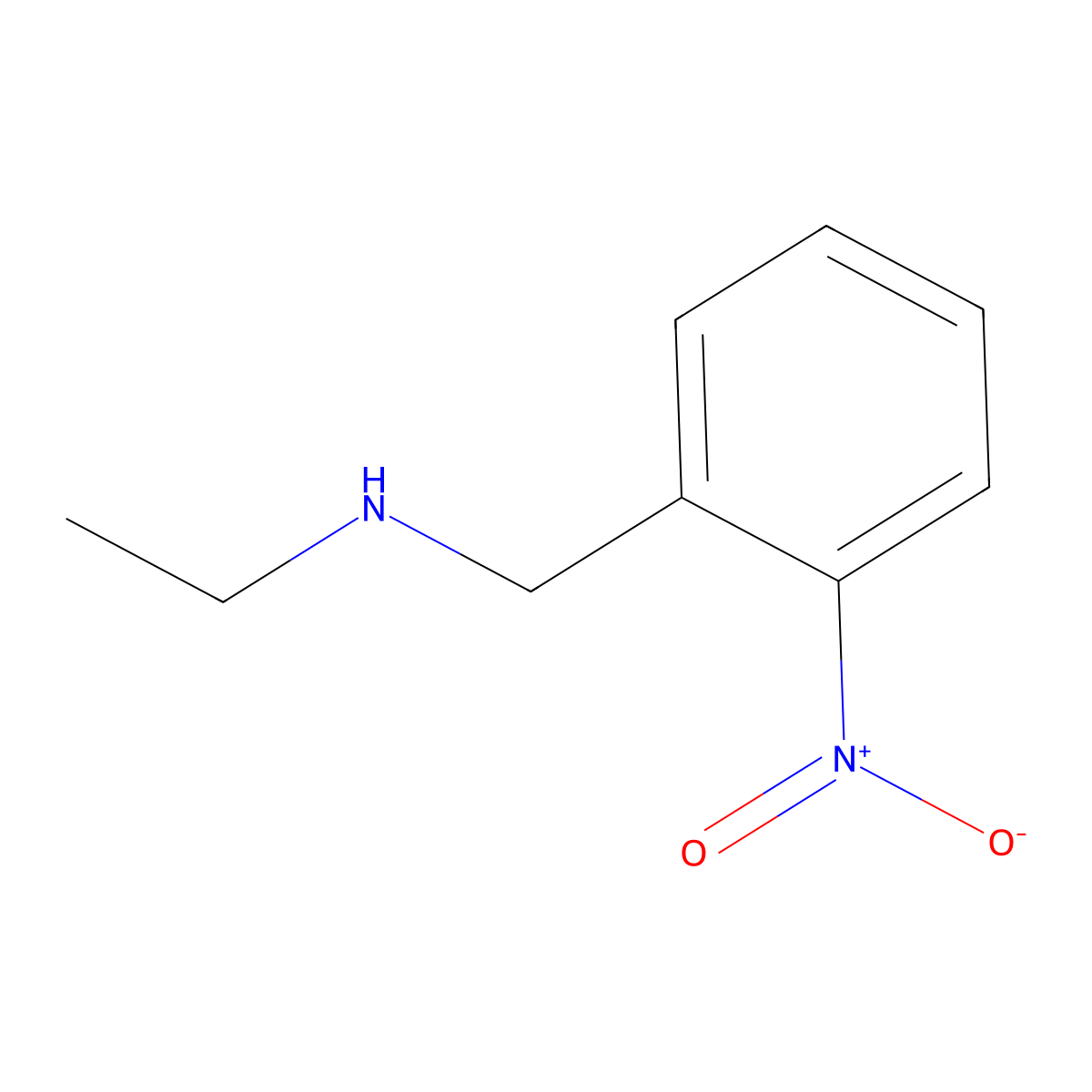 Ethyl[(2-nitrophenyl)methyl]amine molecular structure, CAS 186797-08-0