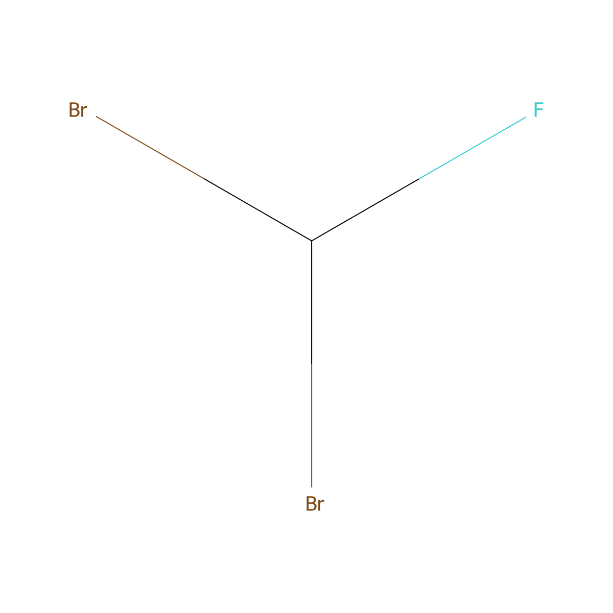 Fluorodibromomethane molecular structure, CAS 1868-53-7