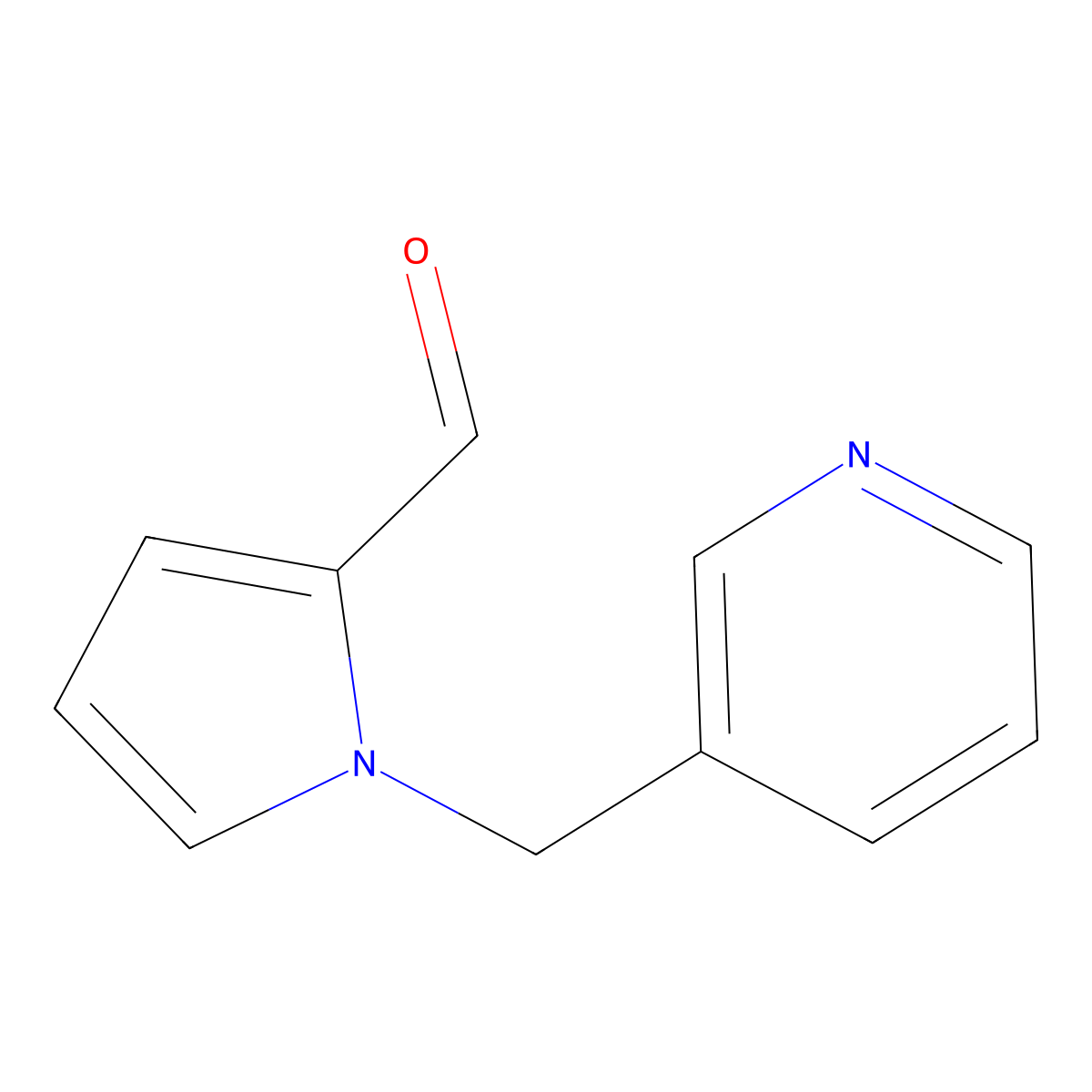 1-(pyridin-3-ylmethyl)-1H-pyrrole-2-carbaldehyde molecular structure, CAS 186801-36-5