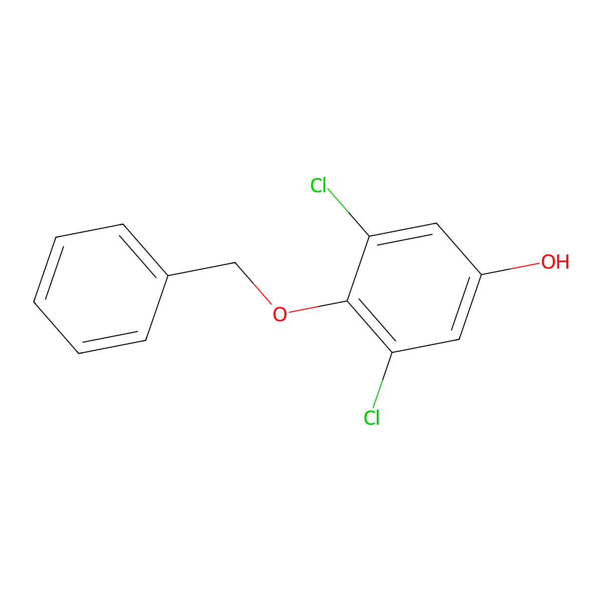 3,5-Dichloro-4-(phenylmethoxy)phenol molecular structure, CAS 186805-79-8