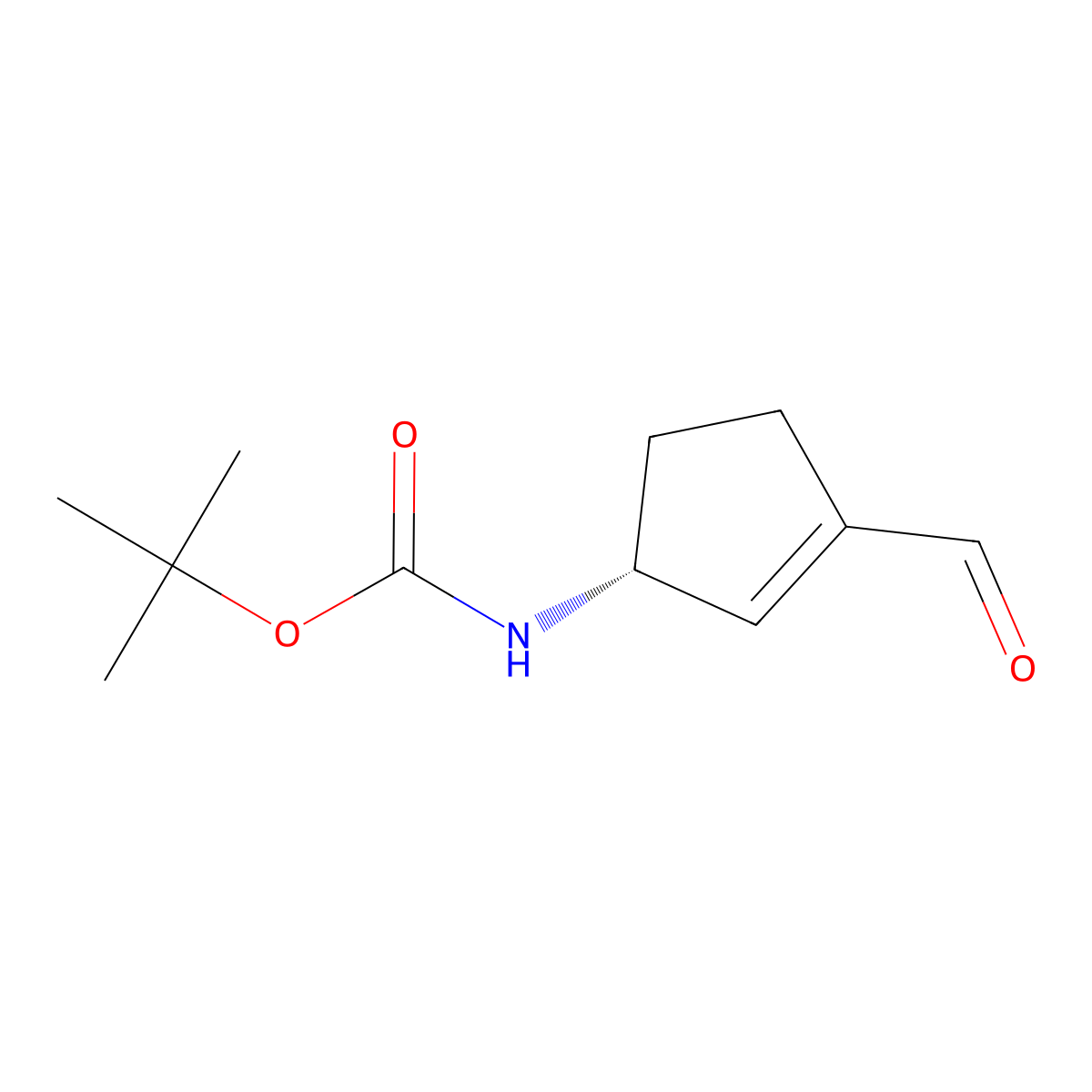 tert-Butyl (R)-(3-formylcyclopent-2-en-1-yl)carbamate molecular structure, CAS 1868051-15-3