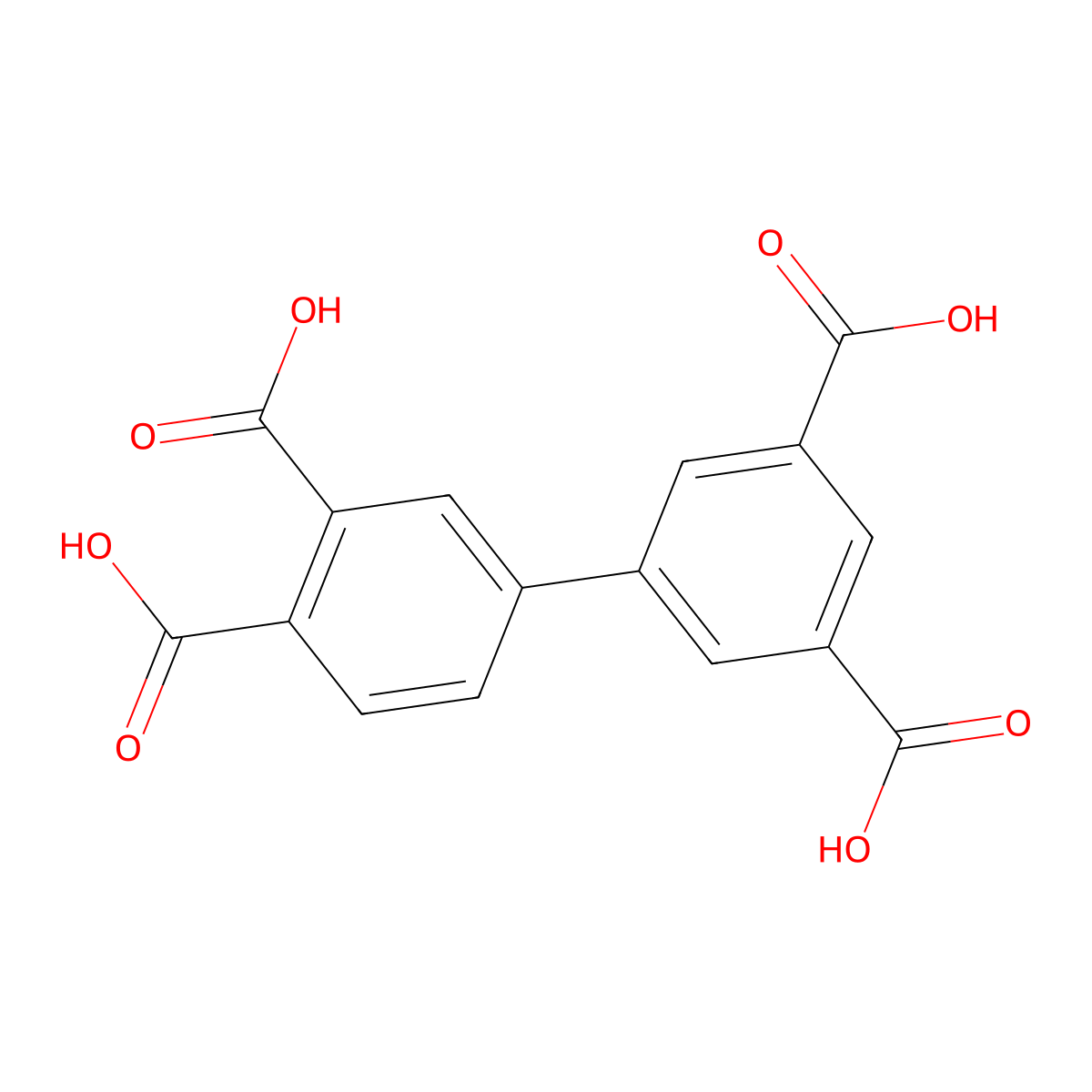 [1,1'-Biphenyl]-3,3',4,5'-tetracarboxylic acid molecular structure, CAS 1868072-45-0