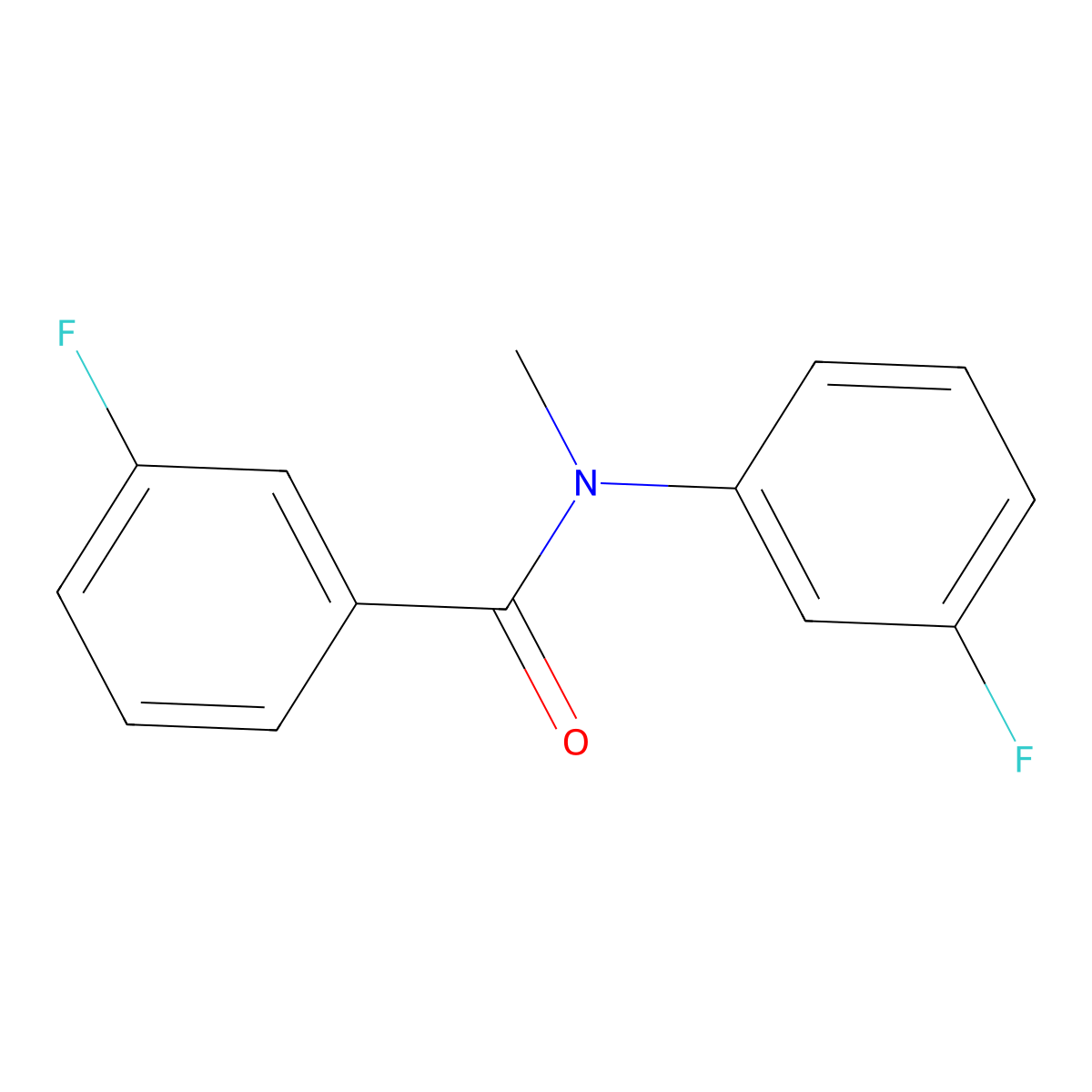 3-Fluoro-N-(3-fluorophenyl)-N-methylbenzamide molecular structure, CAS 1868107-28-1
