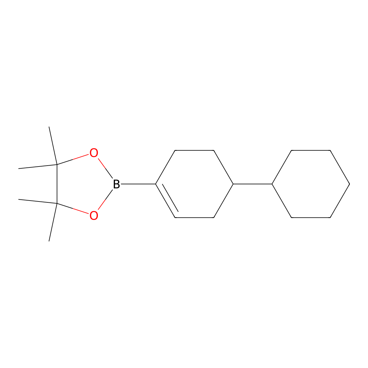 2-(4-Cyclohexylcyclohex-1-en-1-yl)-4,4,5,5-tetramethyl-1,3,2-dioxaborolane molecular structure, CAS 1868137-31-8