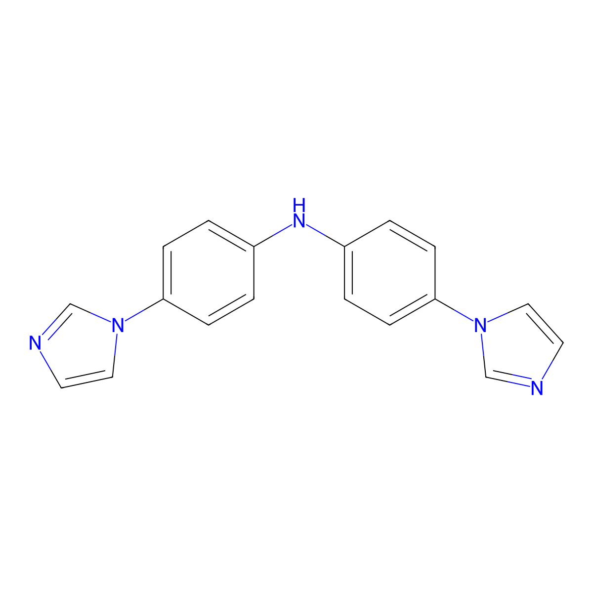 4-(1H-Imidazol-1-YL)-N-[4-(1H-imidazol-1-YL)phenyl]benzenamine molecular structure, CAS 1868153-93-8