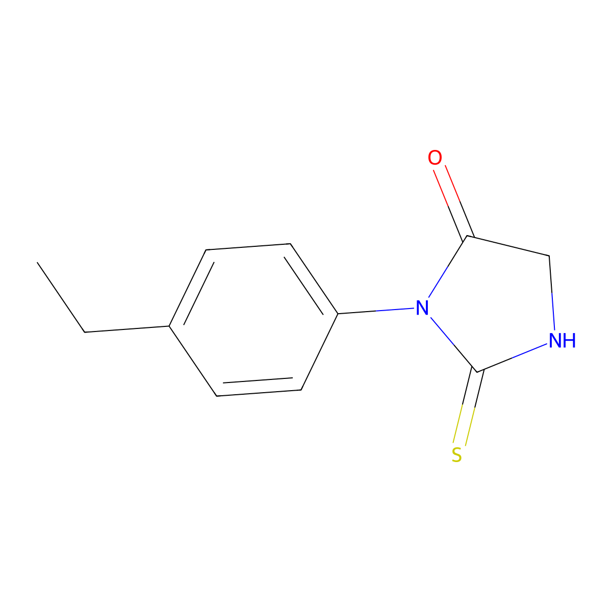 3-(4-Ethylphenyl)-2-sulfanylideneimidazolidin-4-one molecular structure, CAS 186822-56-0