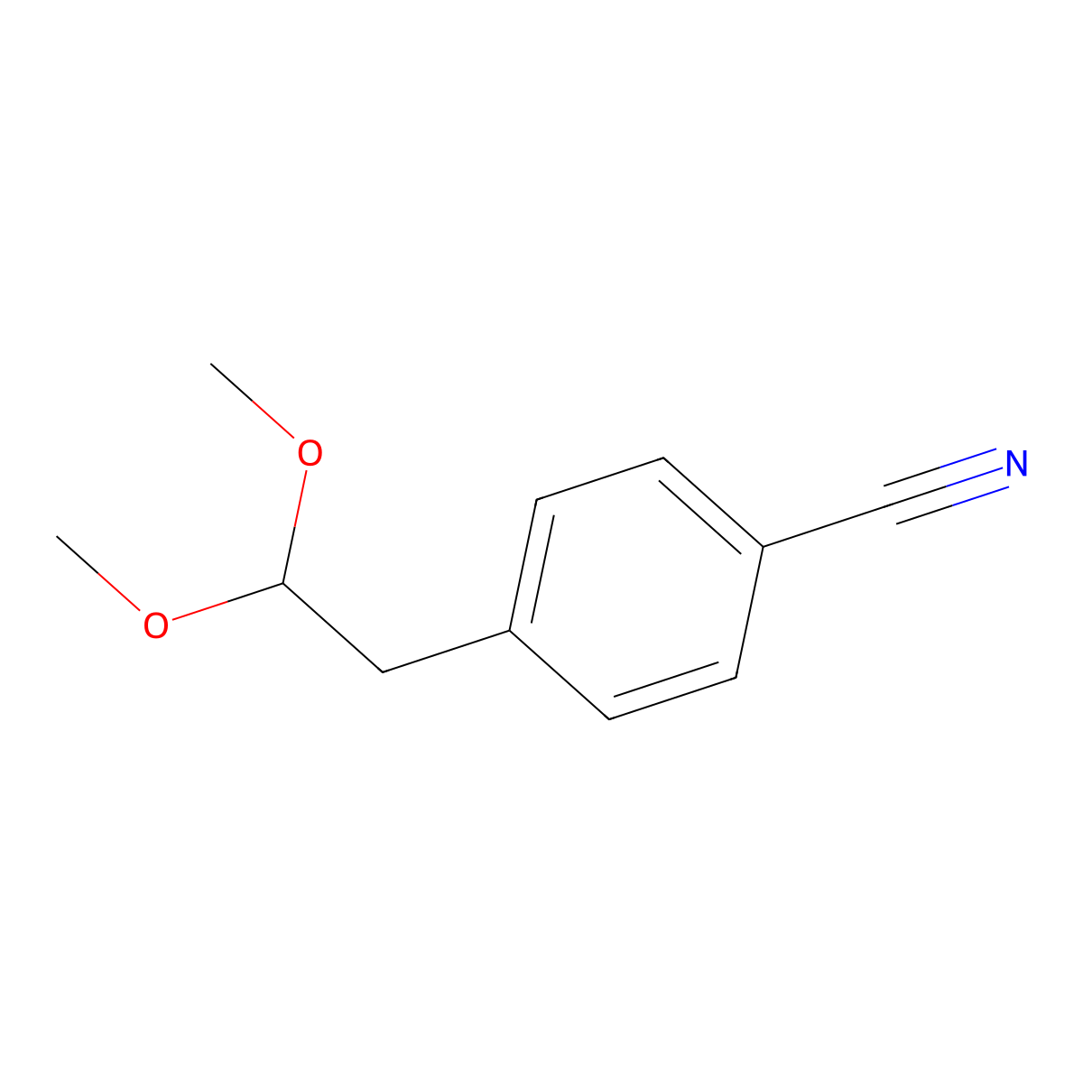 4-(2,2-Dimethoxyethyl)benzonitrile molecular structure, CAS 186826-34-6