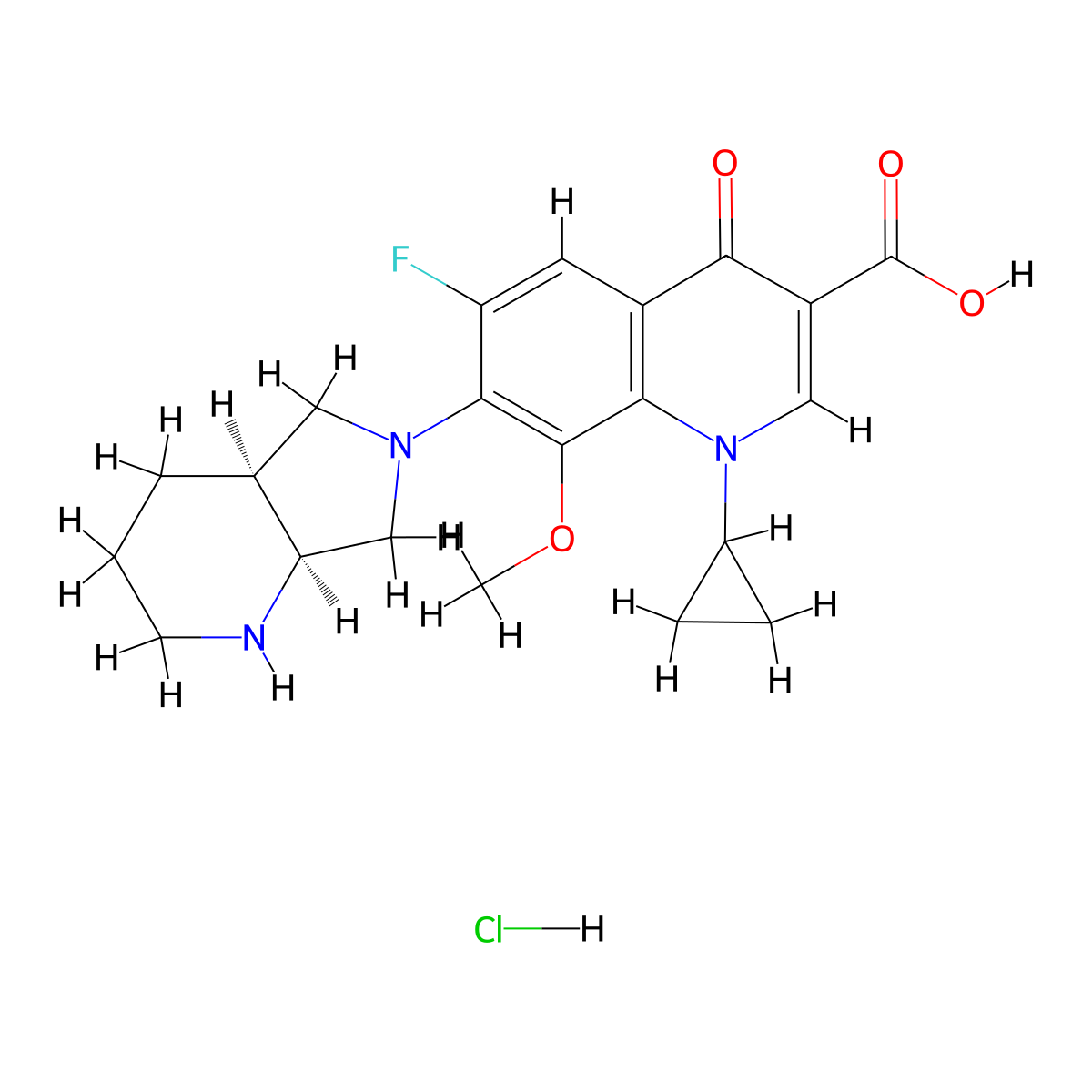 Moxifloxacin Hydrochloride molecular structure, CAS 186826-86-8