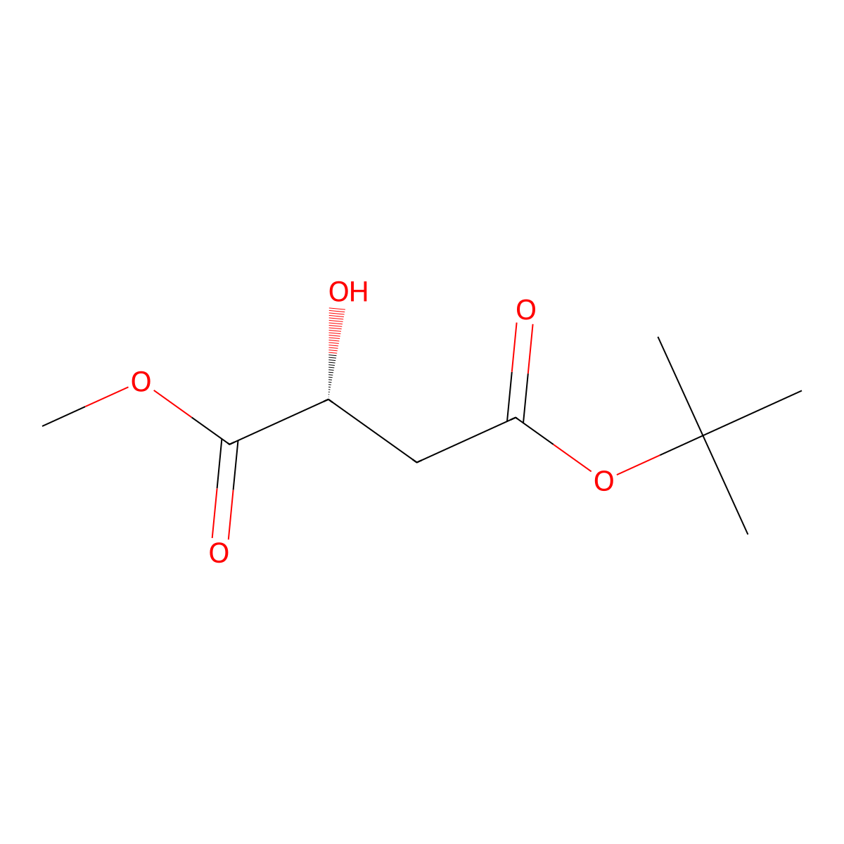4-(tert-butyl) 1-methyl (R)-2-hydroxysuccinate molecular structure, CAS 186828-06-8