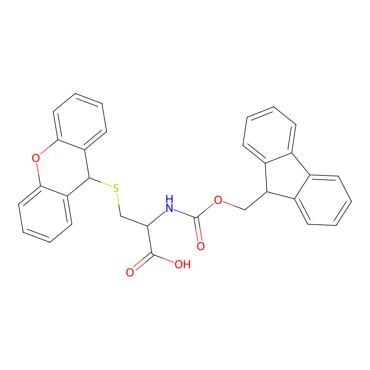 Fmoc-S-xanthyl-L-cysteine molecular structure, CAS 186829-25-4