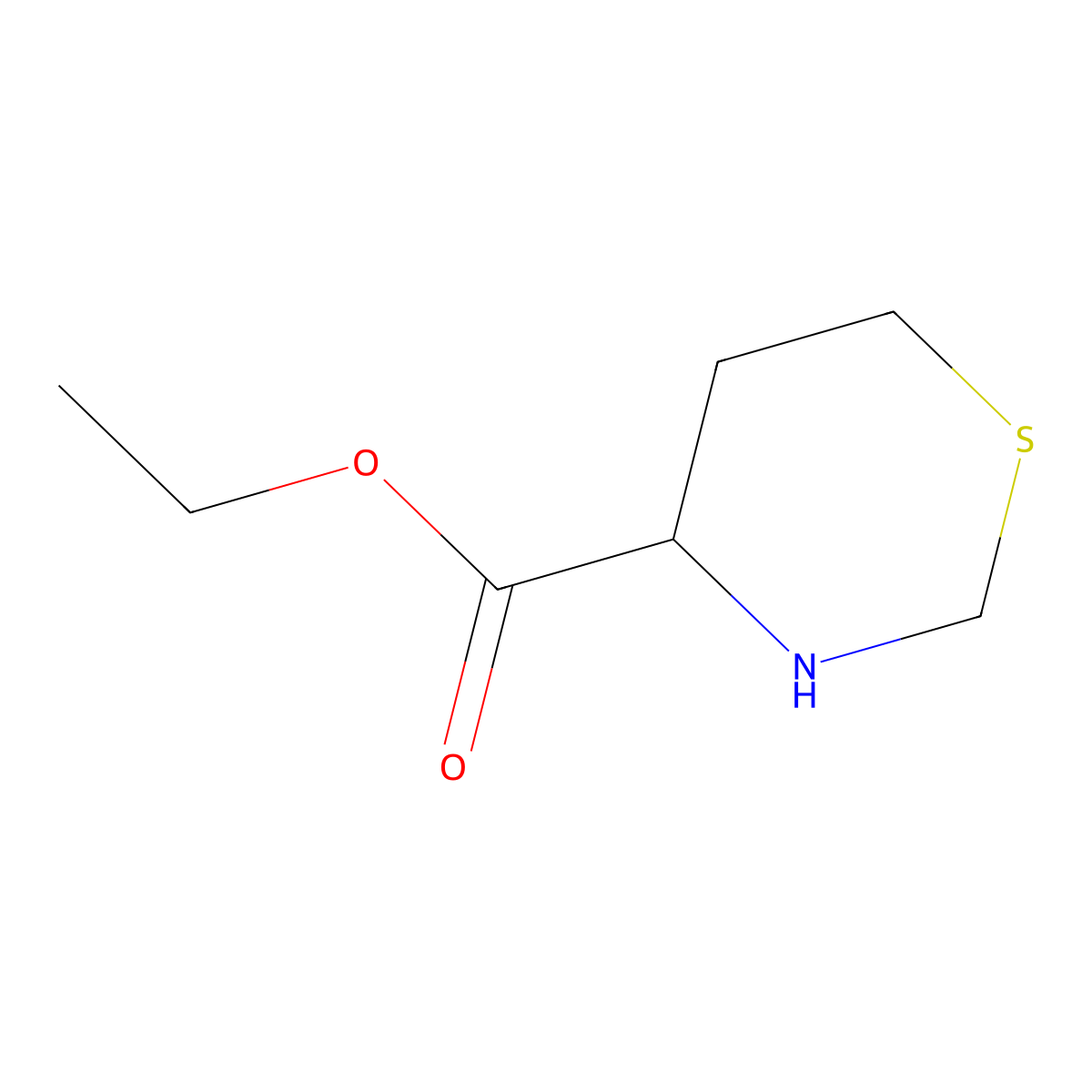 Ethyl 1,3-thiazinane-4-carboxylate molecular structure, CAS 186830-23-9