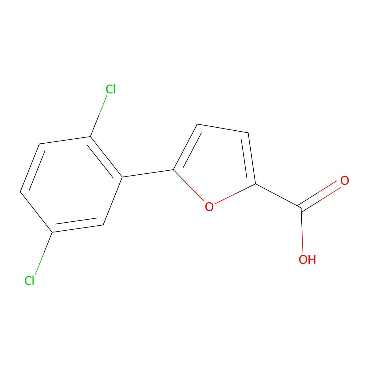 5-(2,5-Dichlorophenyl)-2-furoic acid molecular structure, CAS 186830-98-8
