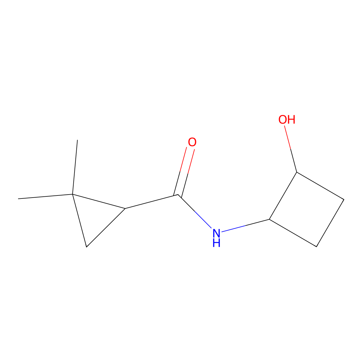 N-[(1R,2R)-2-Hydroxycyclobutyl]-2,2-dimethylcyclopropane-1-carboxamide molecular structure, CAS 1868307-94-1