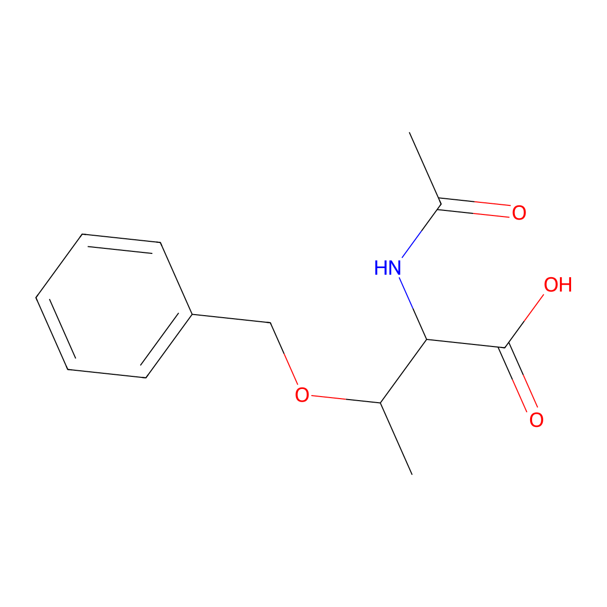 (2R,3S)-3-(benzyloxy)-2-acetamidobutanoic acid molecular structure, CAS 186832-71-3