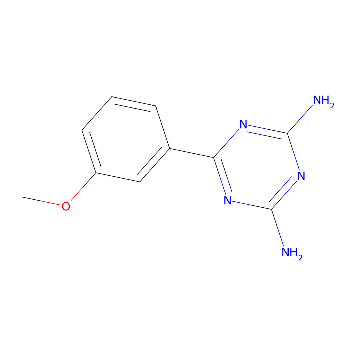 6-(3-Methoxyphenyl)-1,3,5-triazine-2,4-diamine molecular structure, CAS 186835-00-7