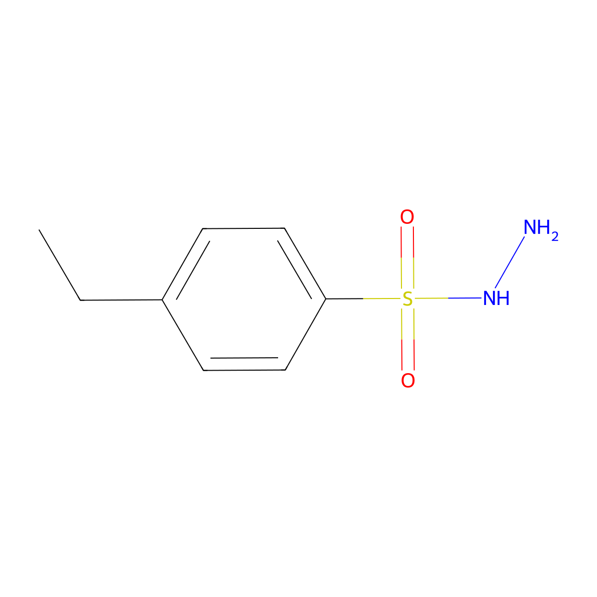 4-Ethylbenzenesulfonohydrazide molecular structure, CAS 18684-10-1