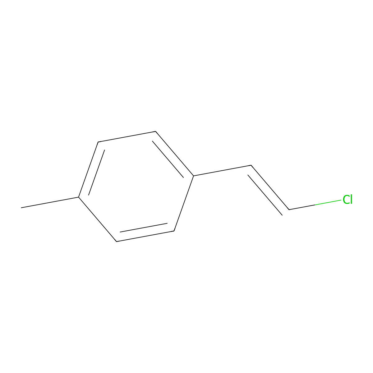 (E)-1-(2-Chlorovinyl)-4-methylbenzene molecular structure, CAS 18684-95-2