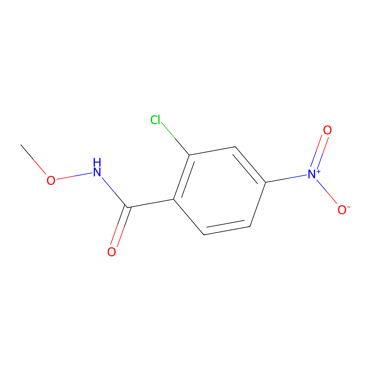 2-chloro-N-methoxy-4-nitrobenzamide molecular structure, CAS 18686-92-5