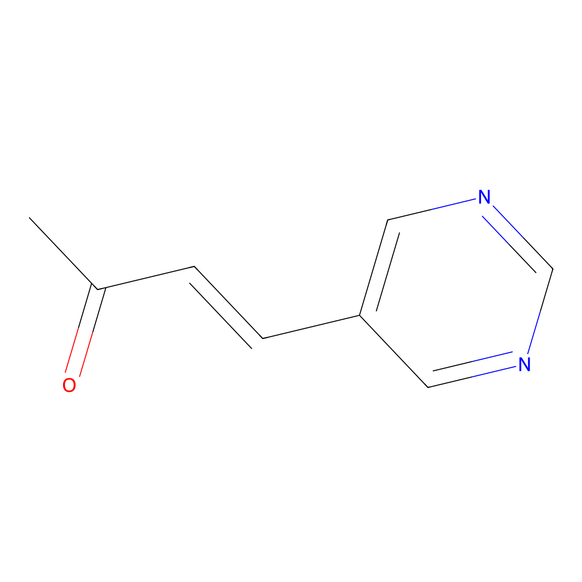4-(Pyrimidin-5-yl)but-3-en-2-one molecular structure, CAS 1868637-85-7