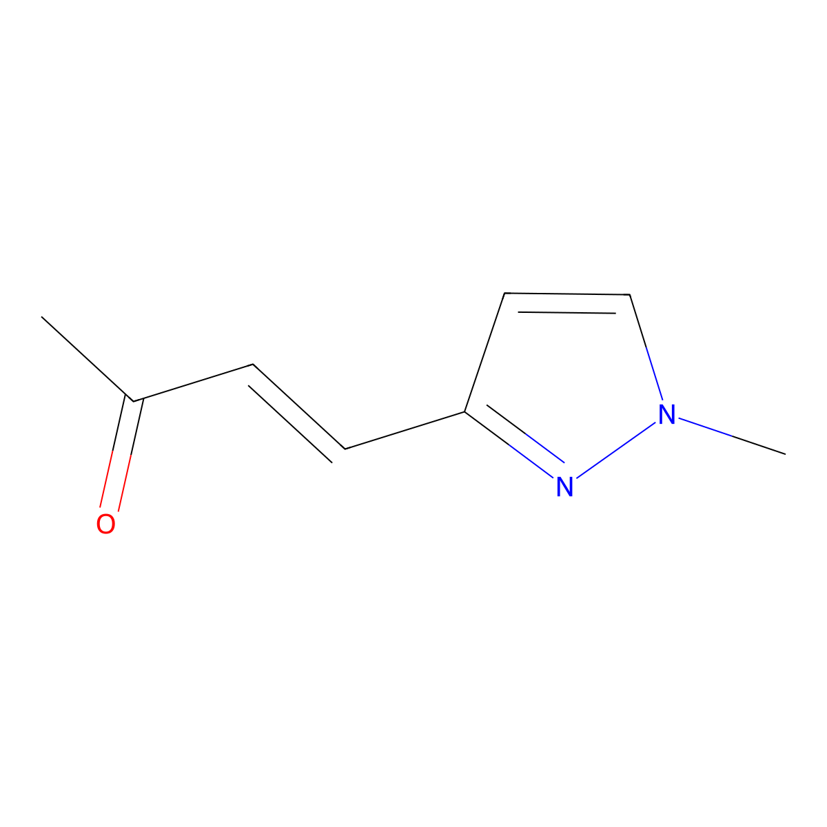 4-(1-methyl-1H-pyrazol-3-yl)but-3-en-2-one molecular structure, CAS 1868728-01-1