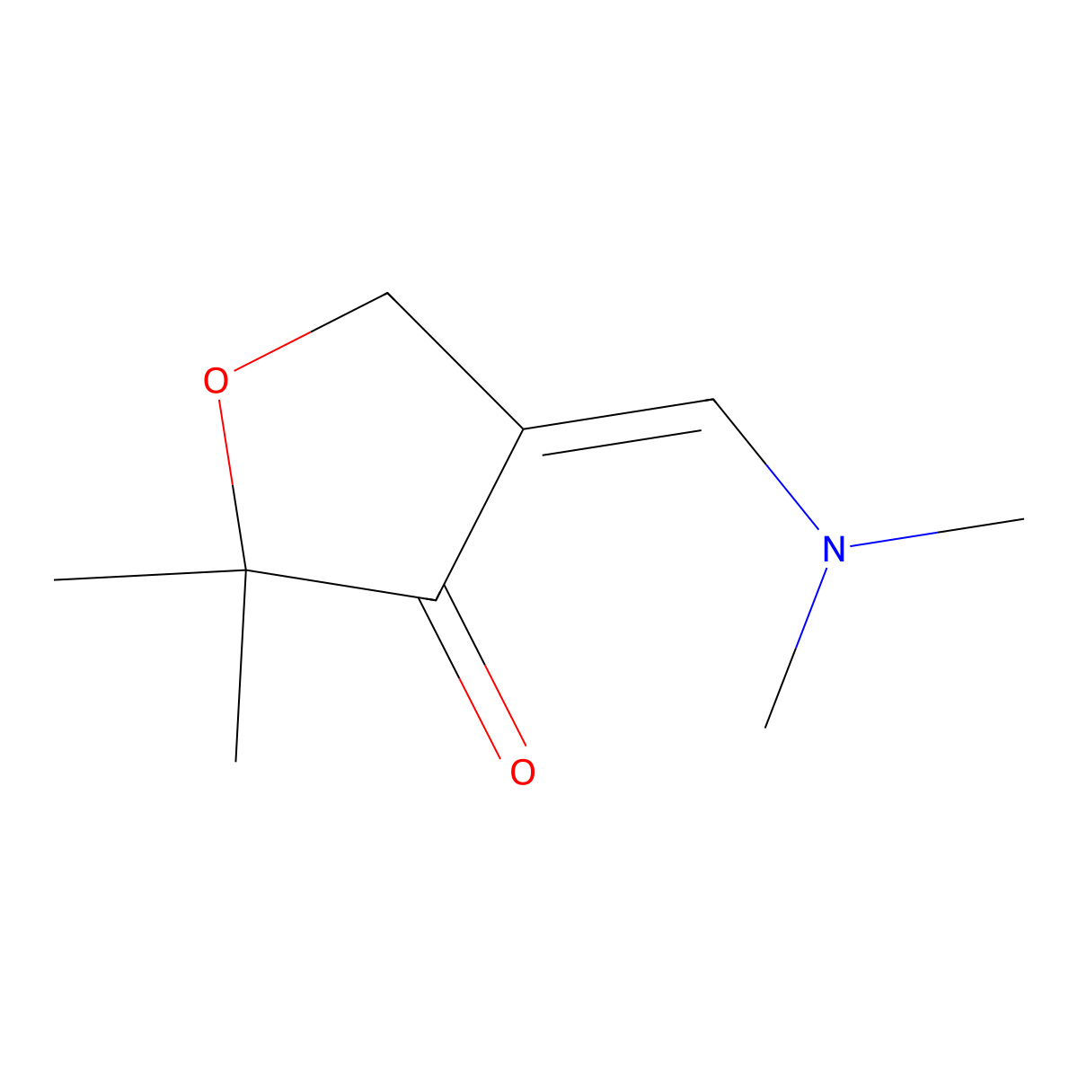 4-[(Dimethylamino)methylidene]-2,2-dimethyloxolan-3-one molecular structure, CAS 1868787-96-5