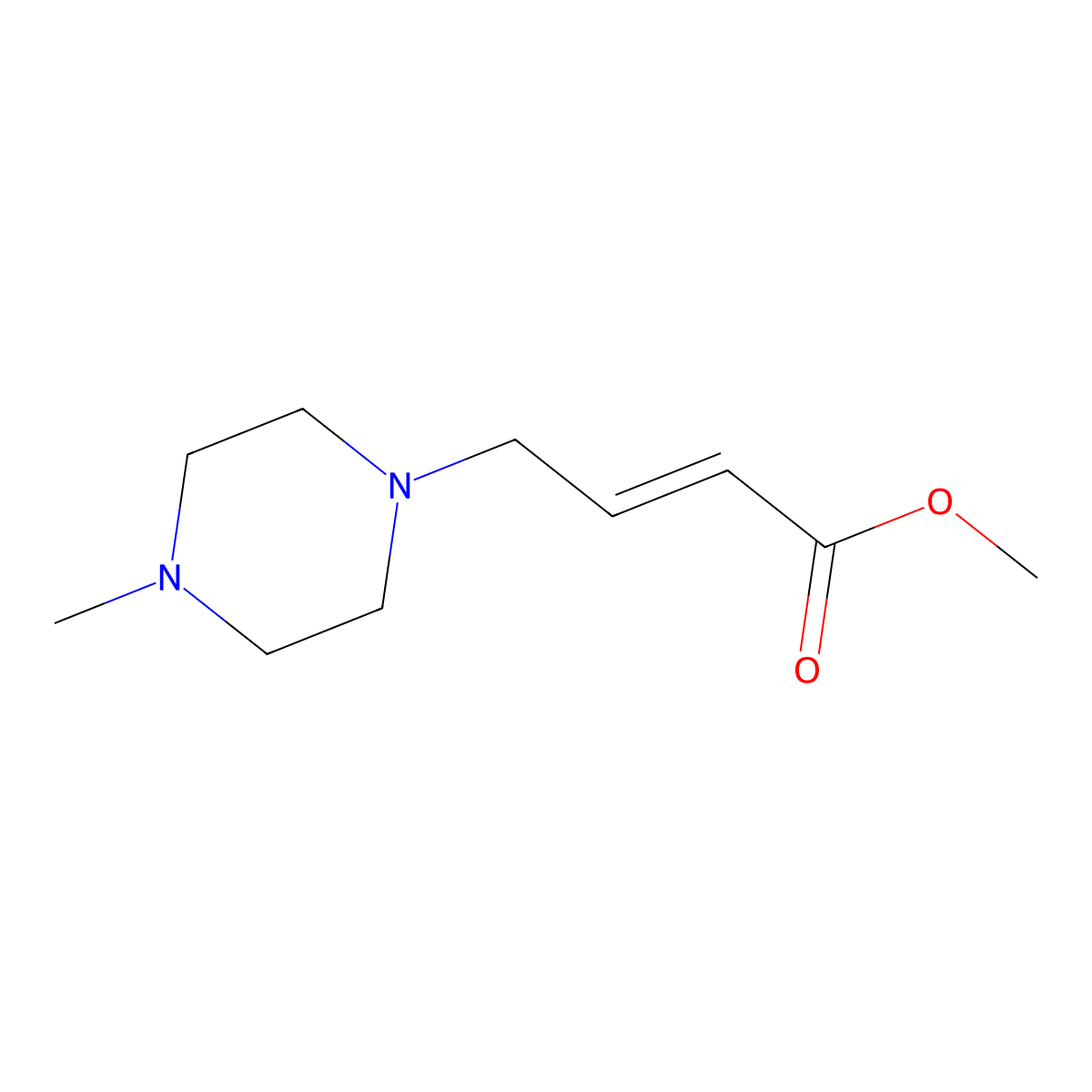 (E)-Methyl 4-(4-methylpiperazin-1-yl)but-2-enoate molecular structure, CAS 1868868-85-2