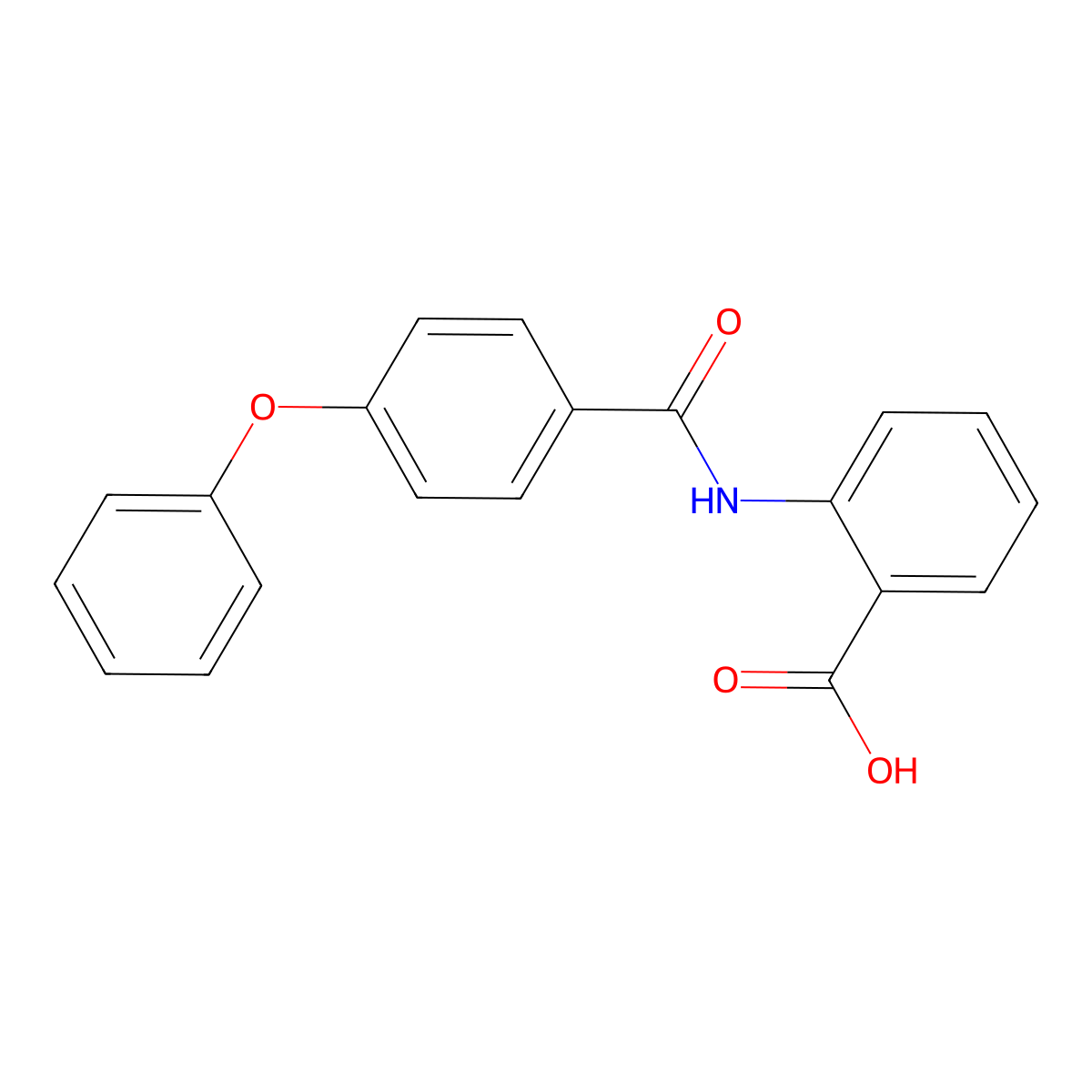 2-(4-Phenoxybenzamido)benzoic acid molecular structure, CAS 186891-10-1