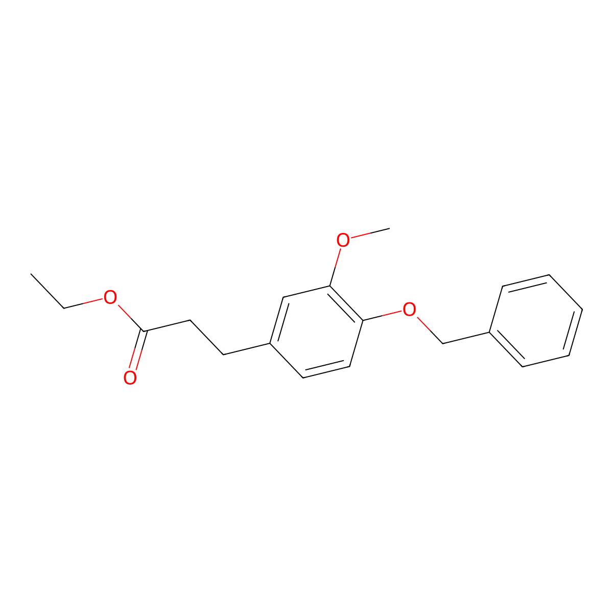 3-(4-Benzyloxy-3-methoxy-phenyl)-propionic acid ethyl ester molecular structure, CAS 186895-24-9