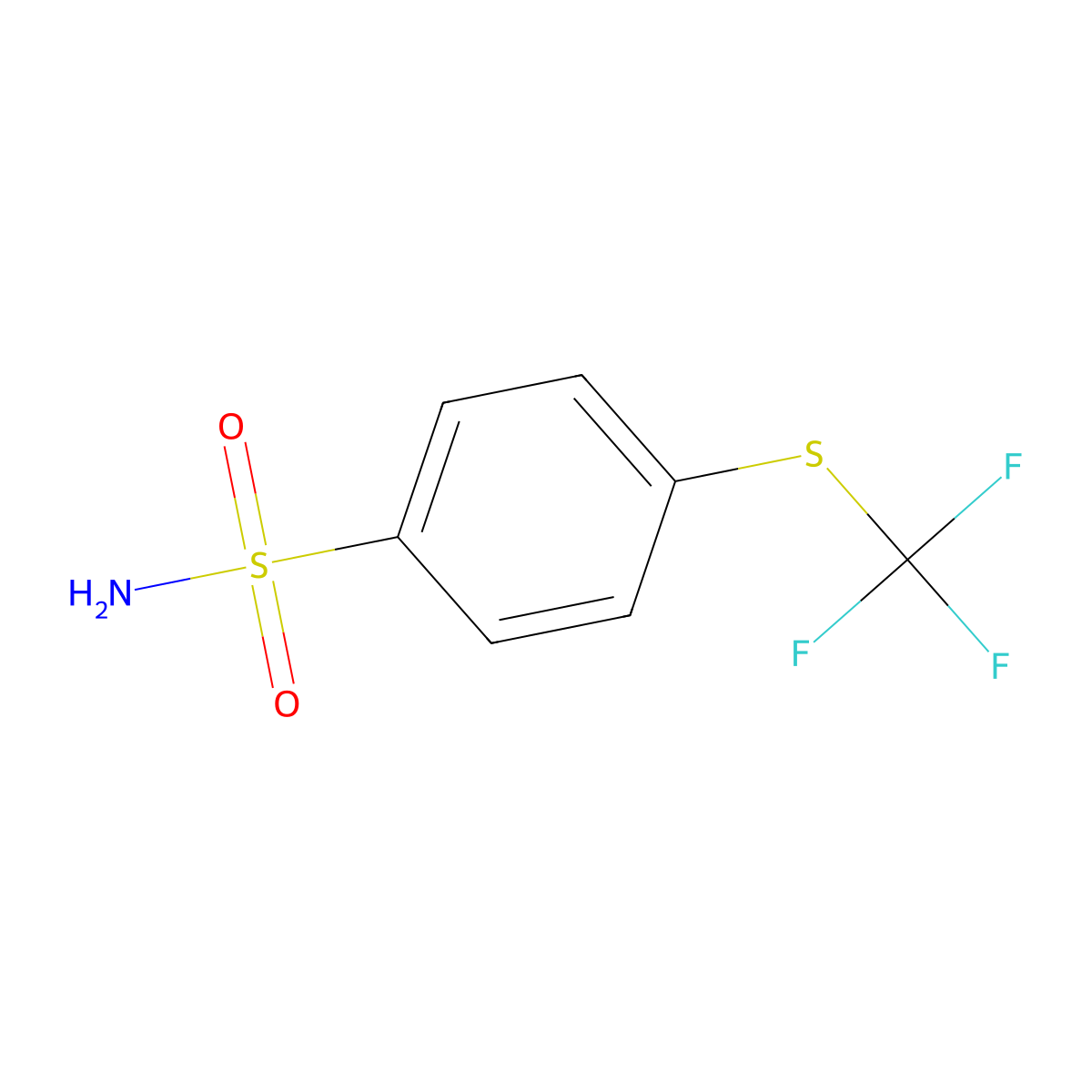 4-(Trifluoromethylthio)benzenesulfonamide molecular structure, CAS 1869-25-6