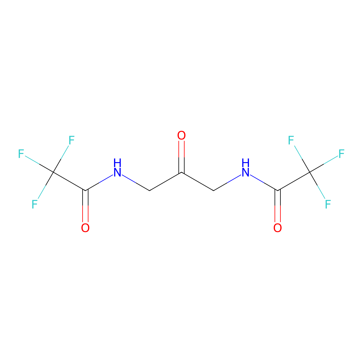 2,2,2-Trifluoro-N-(2-oxo-3-((trifluoroacetyl)amino)propyl)acetamide molecular structure, CAS 1869-29-0