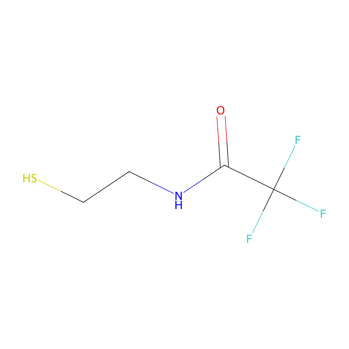 2,2,2-trifluoro-N-(2-mercaptoethyl)acetamide molecular structure, CAS 1869-45-0