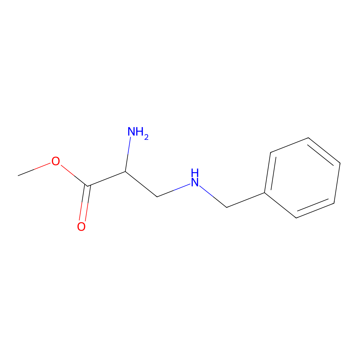 Methyl 2-amino-3-(benzylamino)propanoate molecular structure, CAS 1869021-12-4
