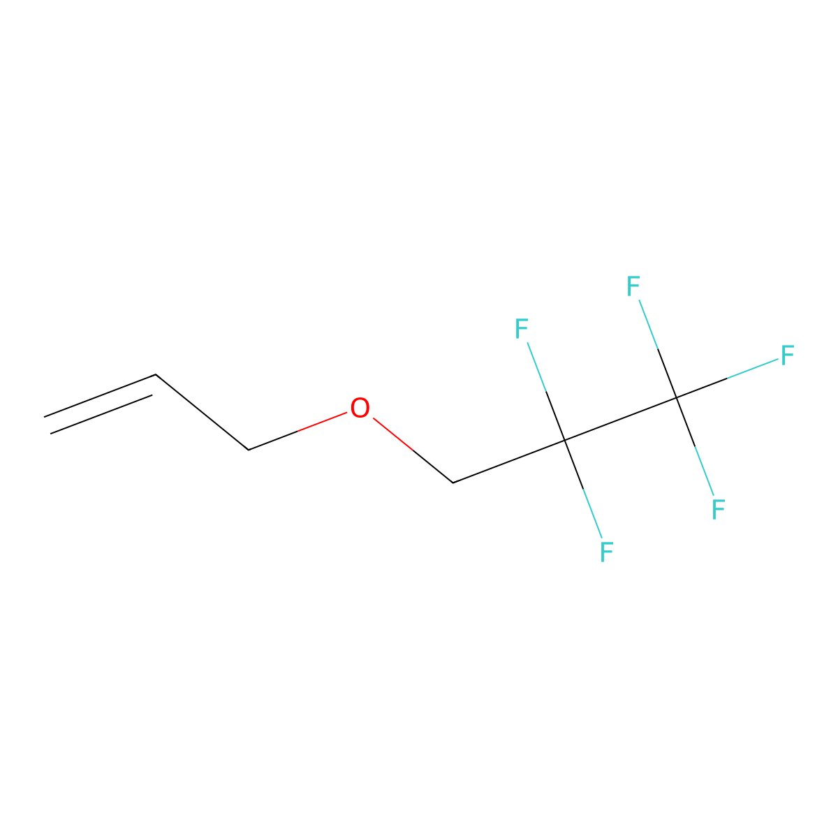 Allyl 2,2,3,3,3-pentafluoropropyl ether molecular structure, CAS 186907-75-5