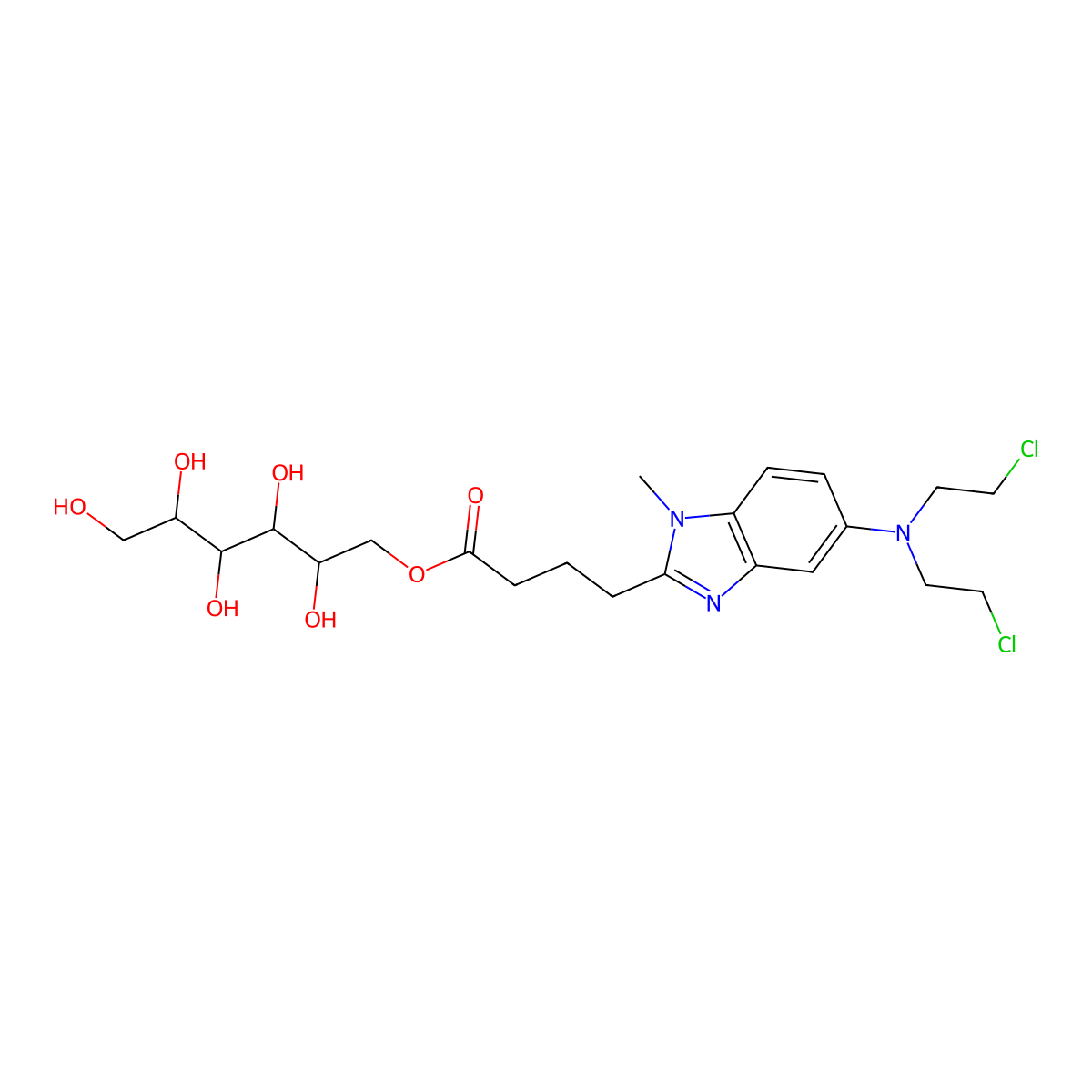 Bendamustine D-Mannitol Ester molecular structure, CAS 1869075-89-7
