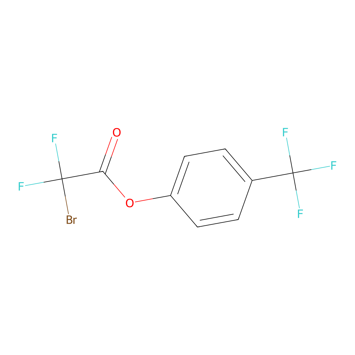 4-(Trifluoromethyl)phenyl 2-bromo-2,2-difluoroacetate molecular structure, CAS 1869080-73-8