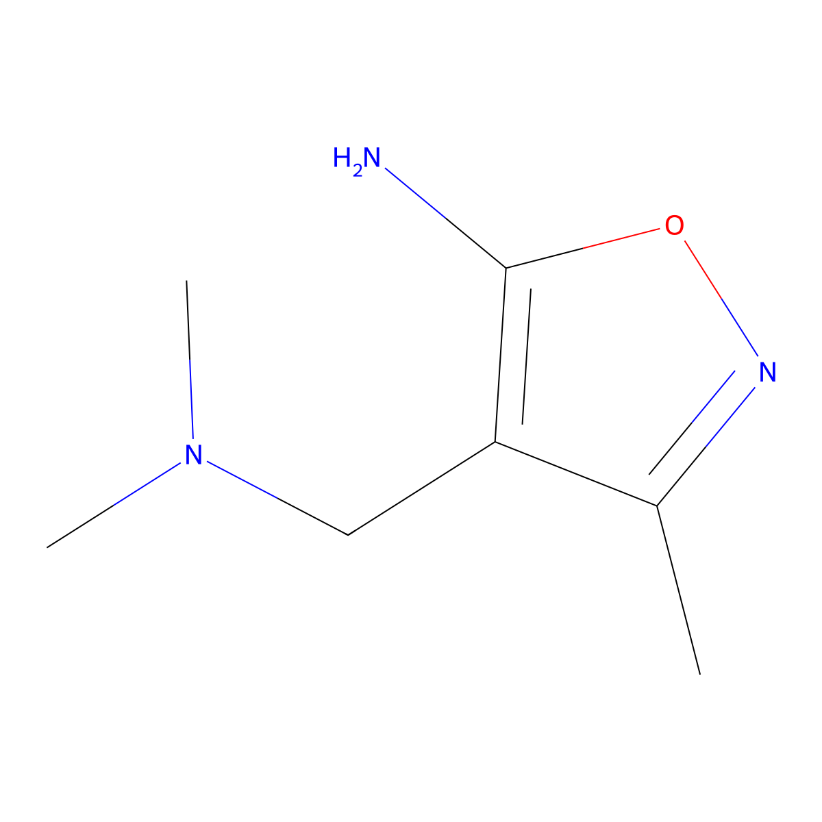 4-[(Dimethylamino)methyl]-3-methyl-1,2-oxazol-5-amine molecular structure, CAS 1869087-15-9