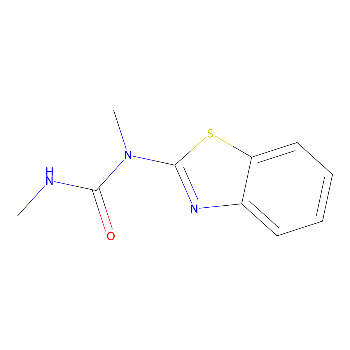 Methabenzthiazuron molecular structure, CAS 18691-97-9