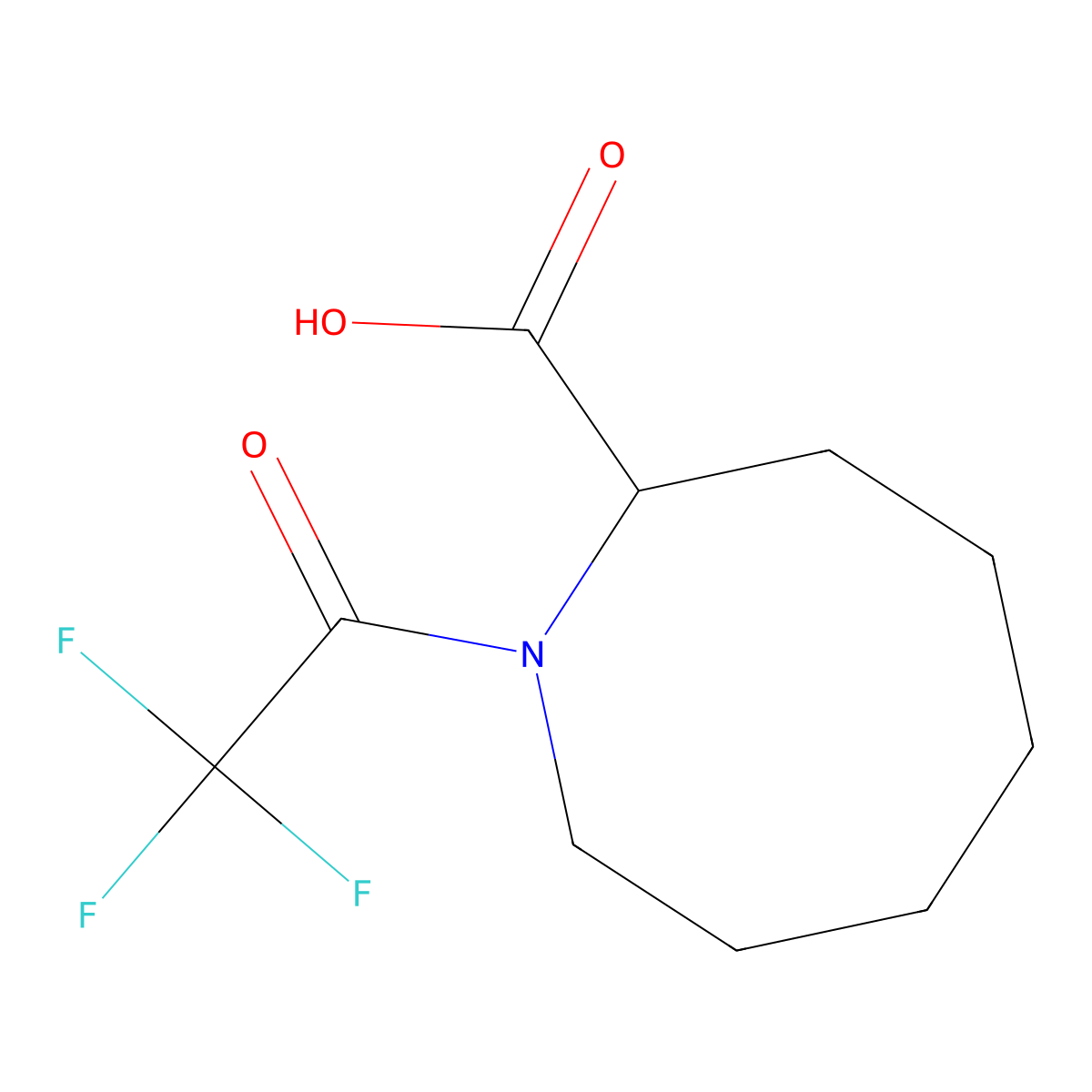 1-(Trifluoroacetyl)azocane-2-carboxylic acid molecular structure, CAS 1869109-10-3