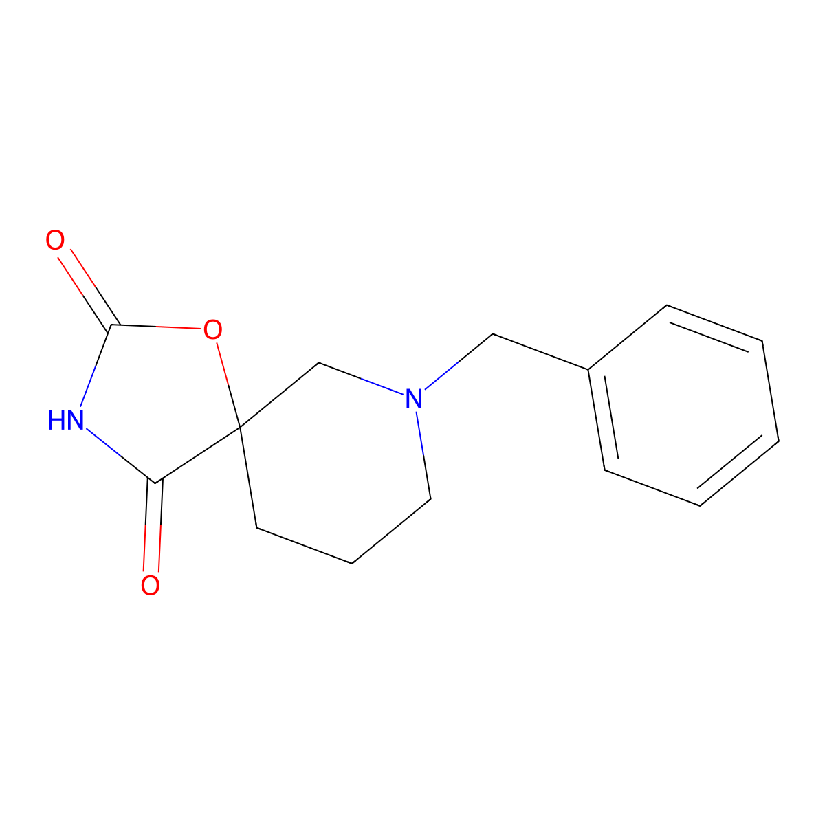 9-Benzyl-1-oxa-3,9-diazaspiro[4.5]decane-2,4-dione molecular structure, CAS 1869121-76-5