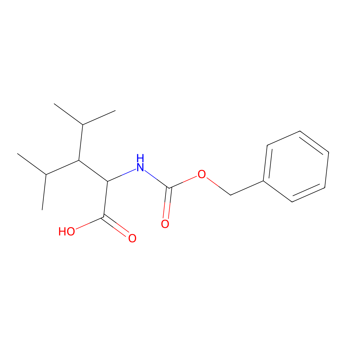 2-{[(Benzyloxy)carbonyl]amino}-4-methyl-3-(propan-2-yl)pentanoic acid molecular structure, CAS 1869166-60-8