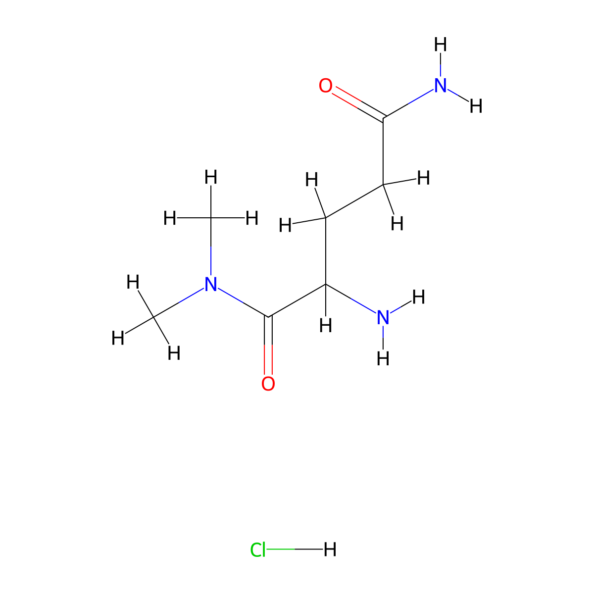 N1,N1-Dimethylglutamamide hydrochloride molecular structure, CAS 1869203-51-9