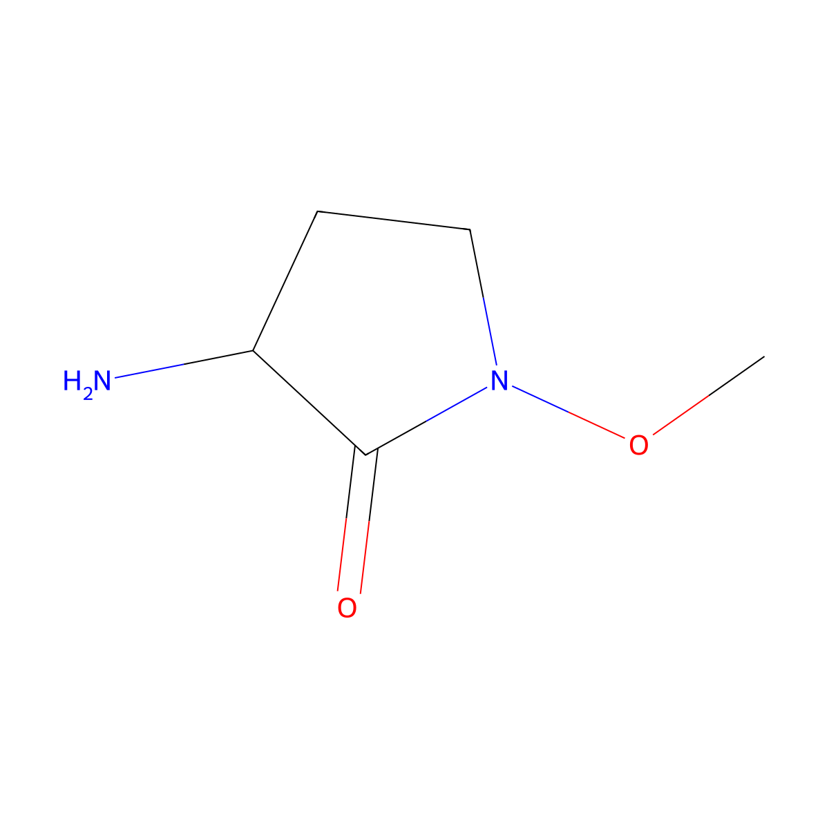 3-Amino-1-methoxypyrrolidin-2-one molecular structure, CAS 1869227-33-7