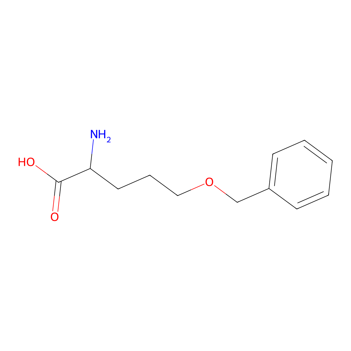 2-Amino-5-(benzyloxy)pentanoic acid molecular structure, CAS 1869267-58-2