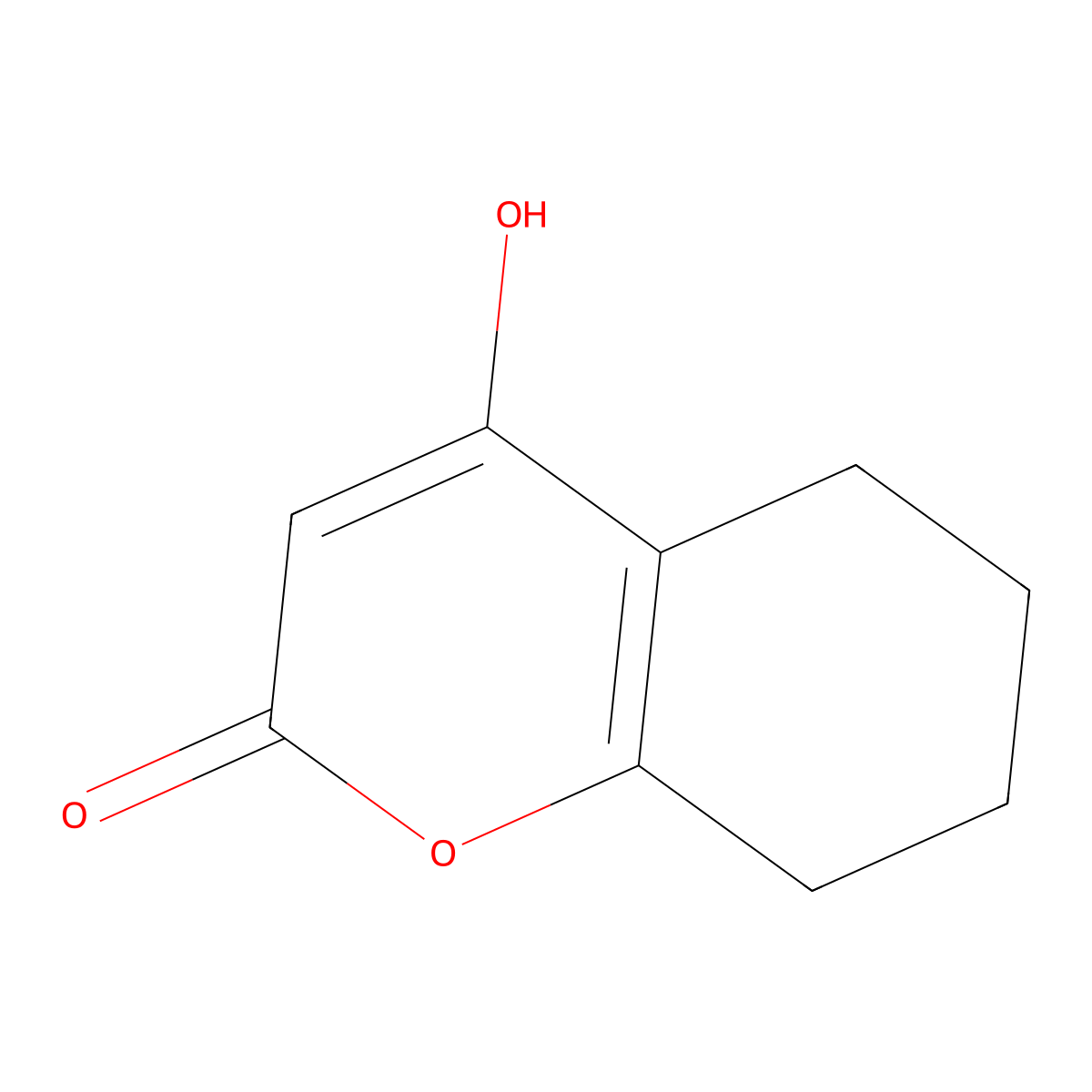 4-Hydroxy-5,6,7,8-tetrahydro-2H-chromen-2-one molecular structure, CAS 18693-00-0