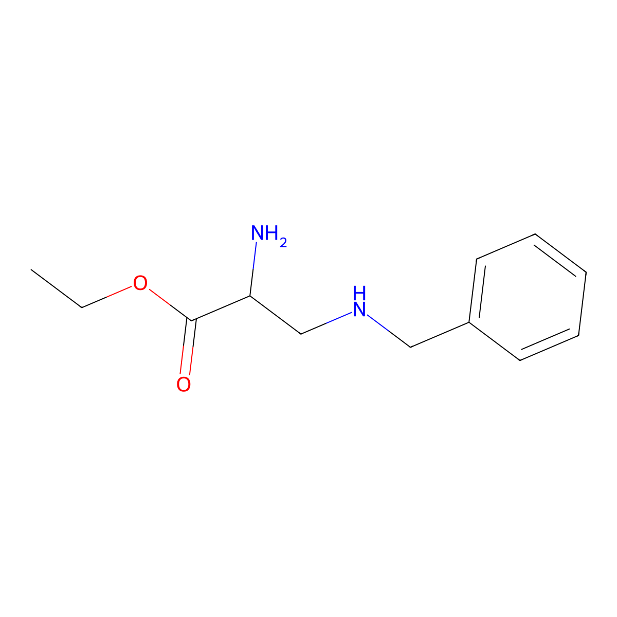 Ethyl 2-amino-3-(benzylamino)propanoate molecular structure, CAS 1869344-99-9