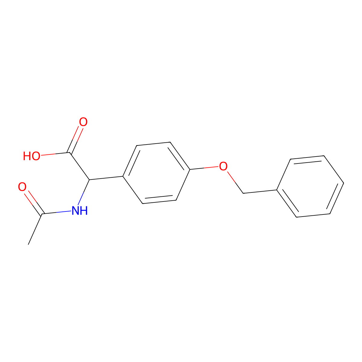 2-[4-(Benzyloxy)phenyl]-2-acetamidoacetic acid molecular structure, CAS 1869382-52-4