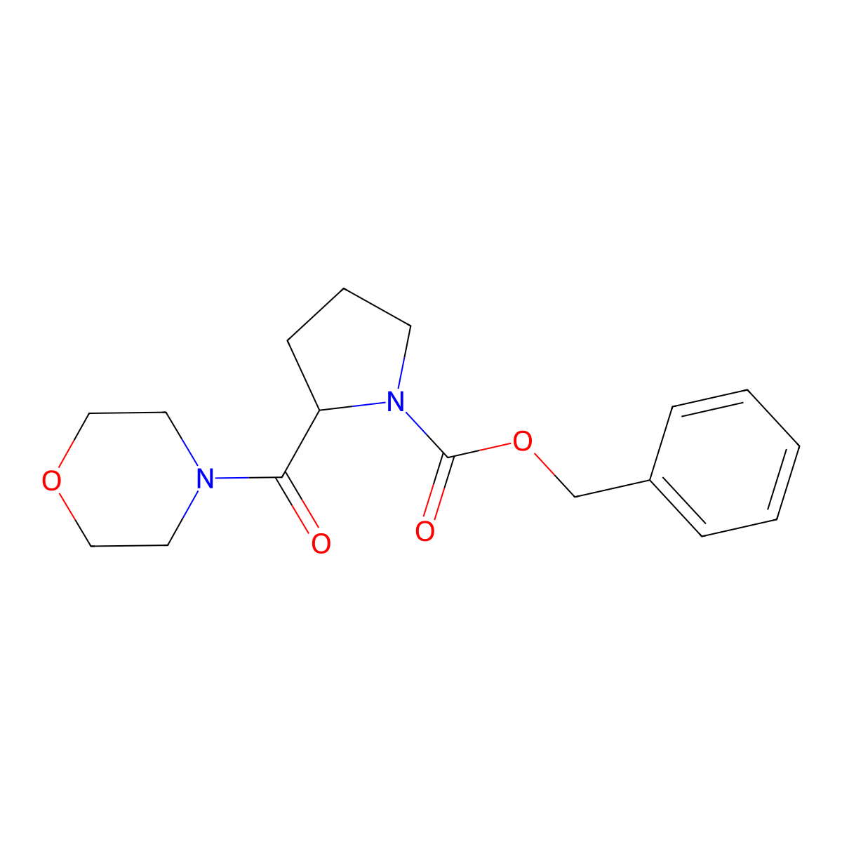 Benzyl 2-(4-morpholinylcarbonyl)-1-pyrrolidinecarboxylate molecular structure, CAS 1869468-05-2