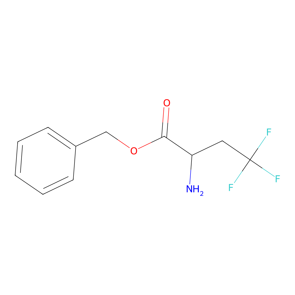 benzyl 2-amino-4,4,4-trifluorobutanoate hydrochloride ACD number molecular structure, CAS 1869476-40-3