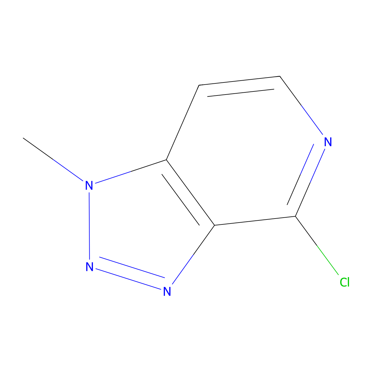 4-Chloro-1-methyl-1H-1,2,3-triazolo[4,5-c]pyridine molecular structure, CAS 186958-84-9