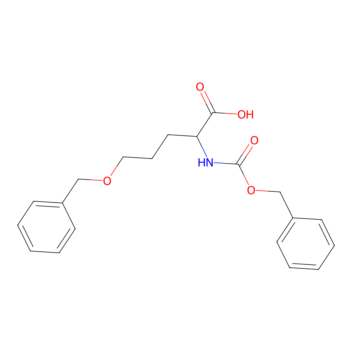 5-(Benzyloxy)-2-{[(benzyloxy)carbonyl]amino}pentanoic acid molecular structure, CAS 1869599-51-8